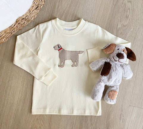 Squiggles by Charlie Pale Yellow Lab Long Sleeve Top