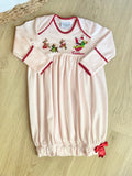 Squiggles by Charlie Pale Pink Santa & Sleigh Gown