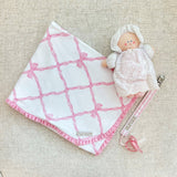 The Beaufort Bonnet Company Pier Party Pink Belle Meade Bow Baby Buggy Blanket