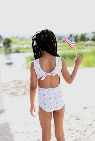 Ollie Jay Patriotic Watercolor Lucy Swimsuit