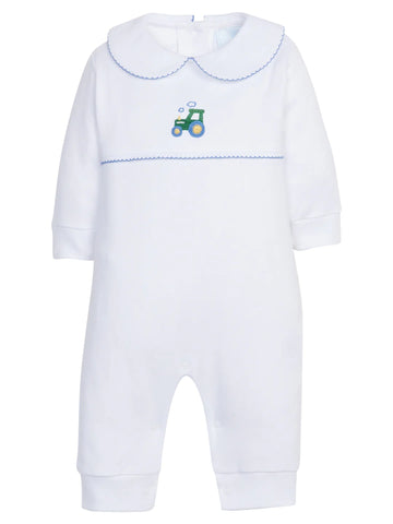 Little English Tractor Crochet Playsuit