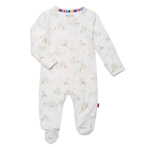 Magnetic Me White Safari Footie