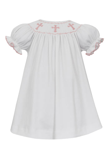 Petit Bebe Smocked Cross Bishop Dress
