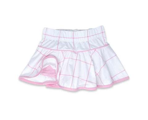 Set Fashions Pink Windowpane Quinn Skort