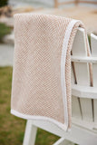 Chappy Wrap Harborview Herringbone Tan Blanket