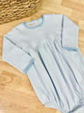 Squiggles by Charlie Blue Mini Stripe Long Sleeve Bubble