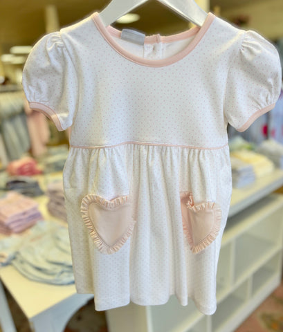 Squiggles by Charlie Pink Dot Popover Dress
