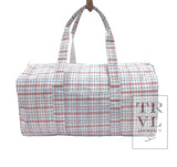 TRVL Classic Red Plaid Weekender Duffel Bag