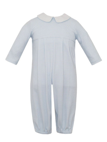 Petit Bebe Knit Gingham Long Romper