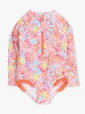 Ruffle Butts Sunset Seashells Long Sleeve Rash Guard