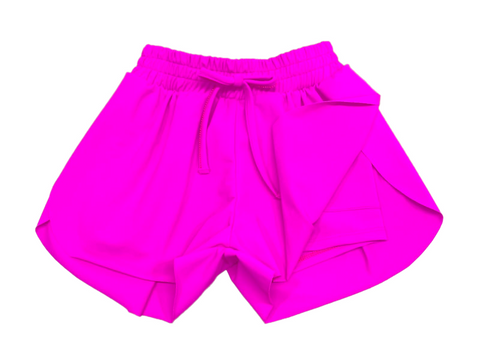 Be Elizabeth Bright Pink Butterfly Athleisure Shorts *Pre Sale*