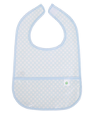 Apple of My Isla Wipe It Bib- Pink & Blue