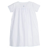 Little English Hand Embroidered Blue Bunny Day Gown