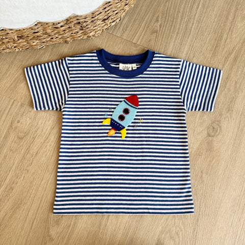 Luigi Kids Royal Stripe Rocket Tee