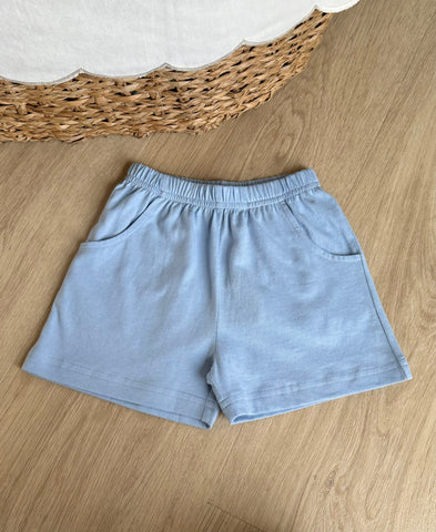 Luigi Kids Sky Blue Pocket Shorts