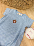 Luigi Kids Chambray Dot Crochet Baseball Bubble