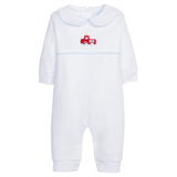 Little English Fire Truck Crochet Playsuit