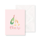 Simply Jessica Marie Champagne Cheers Watercolor Greeting Card