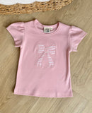 Luigi Kids Light Pink Bow Top