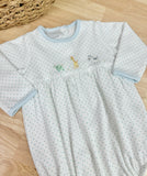 Squiggles by Charlie Blue Dot Animal Safari Long Sleeve Bubble