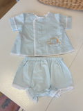 Baby Sen Blue Noah's Ark Bloomer Set