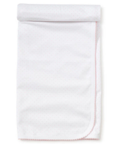 Kissy Kissy White/Pink Dot Blanket