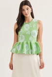 Celery Peplum Top