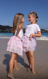 Lola & The Boys Pink Shimmer Sequin Skirt
