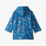 Hatley Broken Dino Stamp Zip Up Rain Jacket