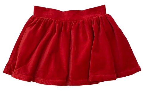 Lulu Bebe Red Velvet Skirt