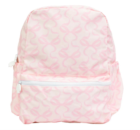 Apple of My Isla Pink on Pink Bows Backpack- Multiple Sizes