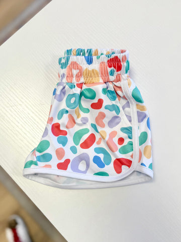 Honesty Colorful Leopard Athletic Shorts