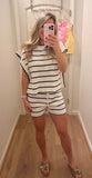Ivory Stripe Dolman Set