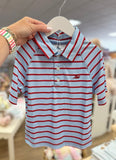 SouthBound Red, White, & Blue Stripe Polo
