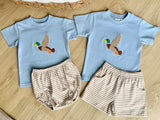 Luigi Kids Sky Blue Mallard Diaper Set