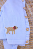 Little English Boys Lab Crochet Cardigan