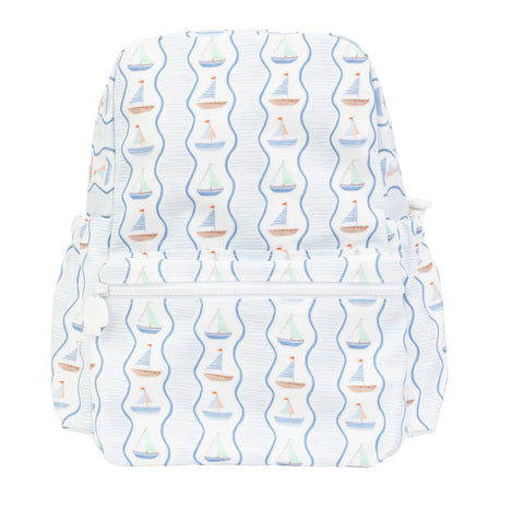 Apple of My Isla Sailboat Backpack- Small