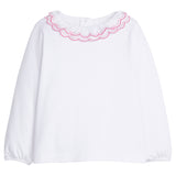 Little English Double London Blouse Hot Pink