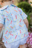 James & Lottie Blue Crayon Rory Diaper Set