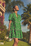Vivi Green Floral Dress