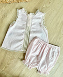 Baby Sen Light Pink Heirloom Anna Bloomer Set