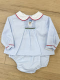 Petit Ami Boys Santa Bloomer Set