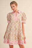 Emily Floral Collar Dress