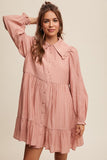 Front Button Collared Dress