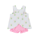 Cypress Row Blue Stripe Santa Rosa Stripe Swing Back Set
