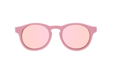 Pretty in Pink Polarized Keyhole Sunglasses w/ Mirrored Lens