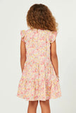 Hayden Girl Floral Flutter Sleeve Dress