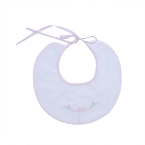Baby Sen Embroidered Bow Bib