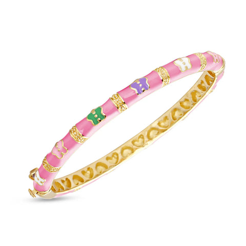 Lily Nily Pink Bamboo Butterfly Bangle