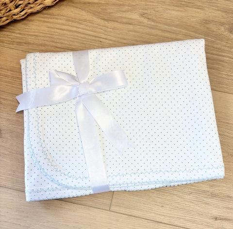Squiggles by Charlie Blue Dot Blanket